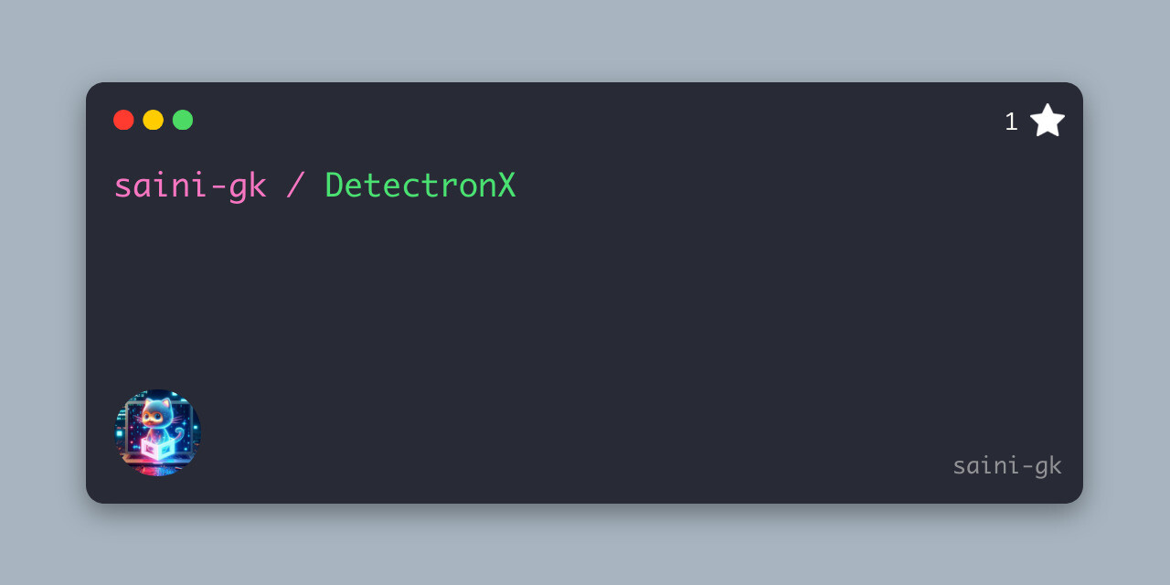 Screenshot of DetectronX project